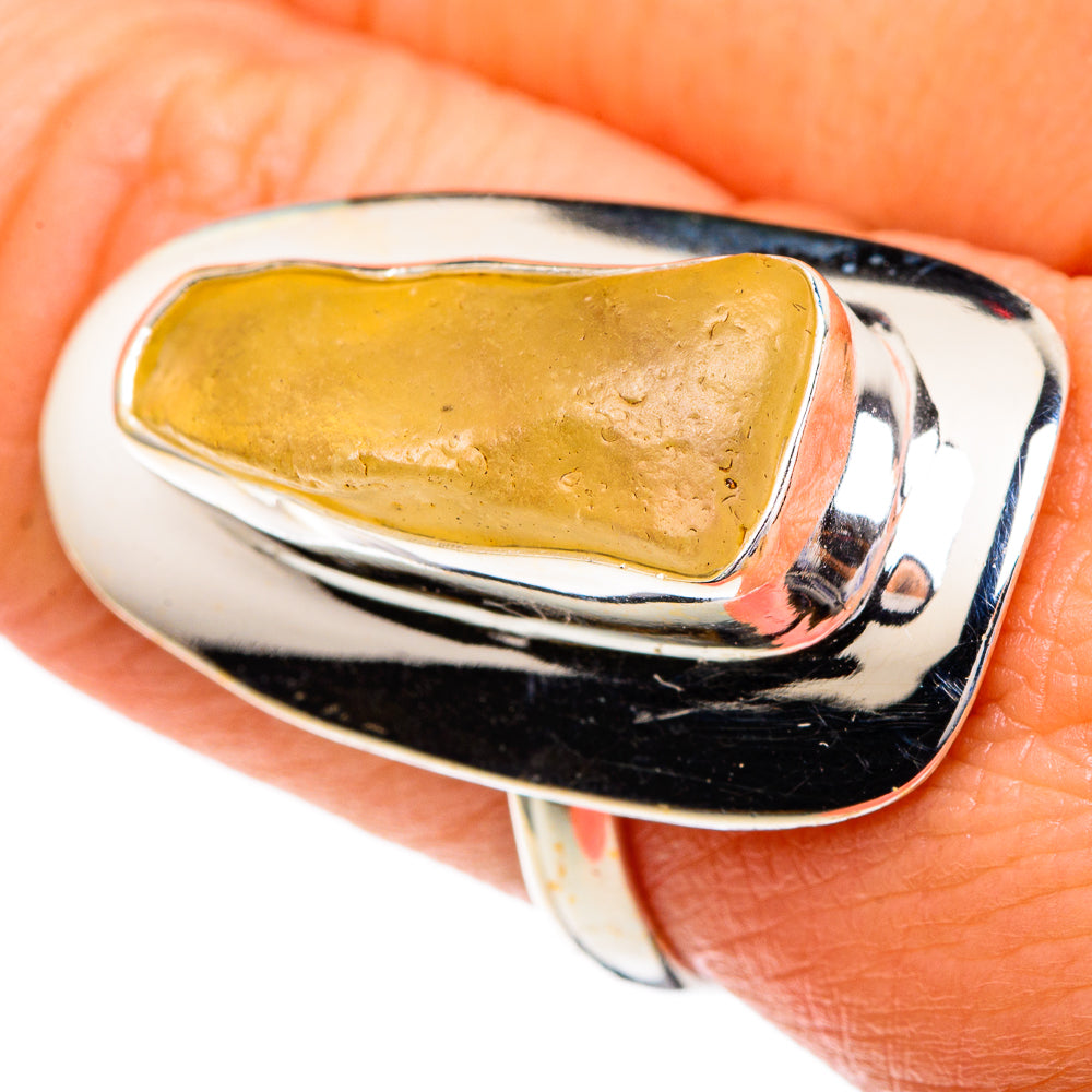Libyan Desert Glass Rings handcrafted by Ana Silver Co - RING85971