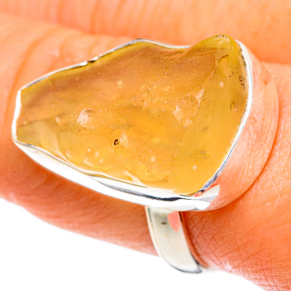 Libyan Desert Glass Rings handcrafted by Ana Silver Co - RING85973