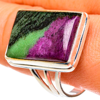 Ruby Zoisite Rings handcrafted by Ana Silver Co - RING85983