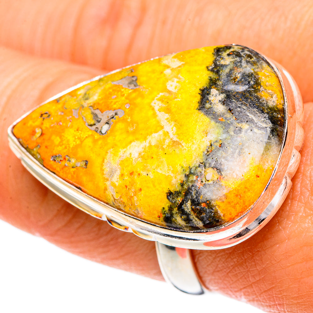 Bumble Bee Jasper Rings handcrafted by Ana Silver Co - RING85987