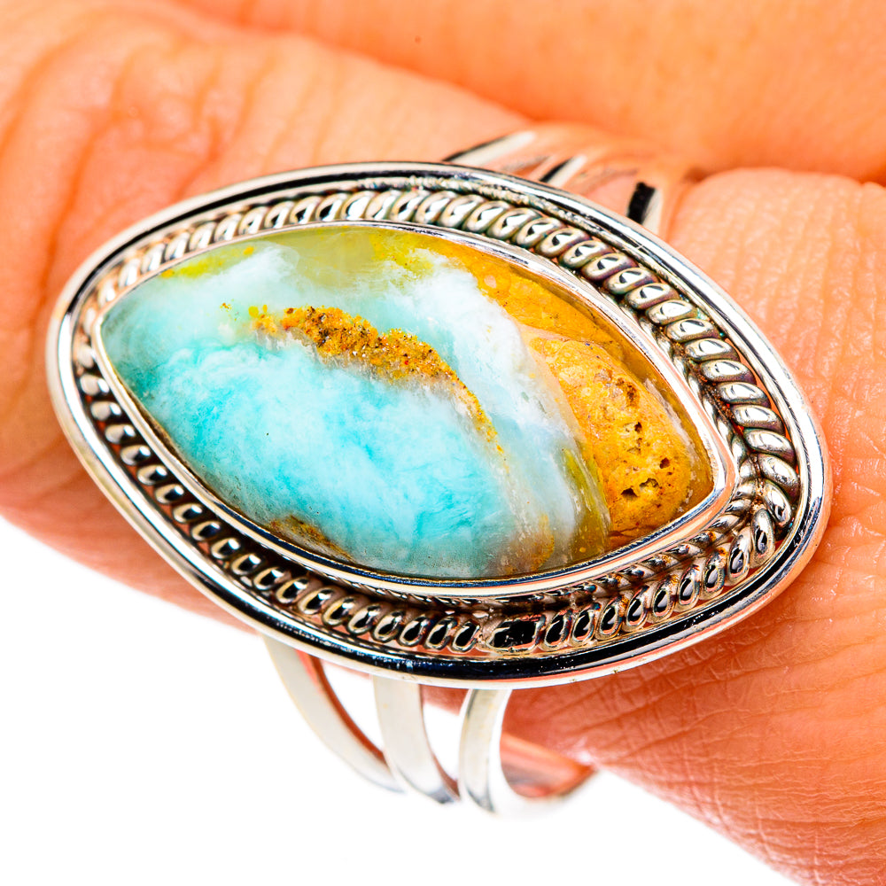 Peruvian Opal Rings handcrafted by Ana Silver Co - RING85997
