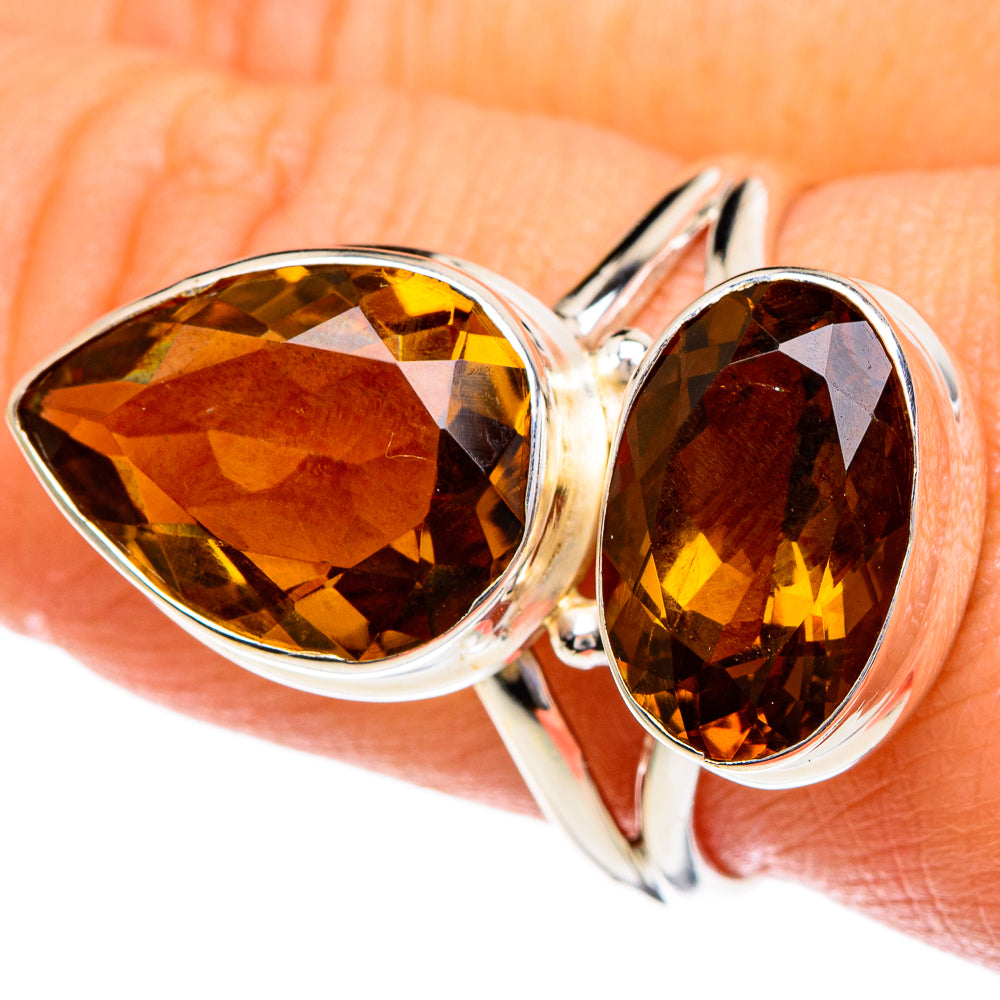 Mandarin Citrine Rings handcrafted by Ana Silver Co - RING86003