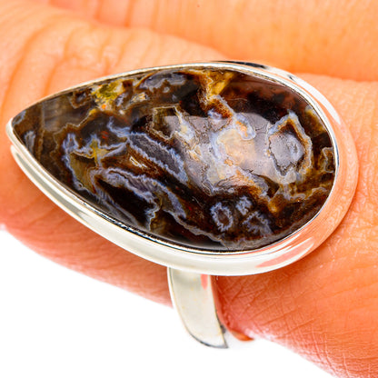 Turkish Tube Agate Rings handcrafted by Ana Silver Co - RING86005