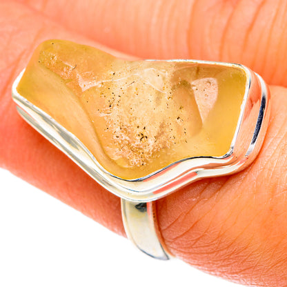 Libyan Desert Glass Rings handcrafted by Ana Silver Co - RING86009