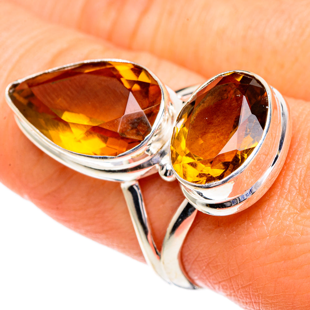 Mandarin Citrine Rings handcrafted by Ana Silver Co - RING86012