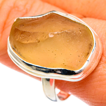 Libyan Desert Glass Rings handcrafted by Ana Silver Co - RING86014