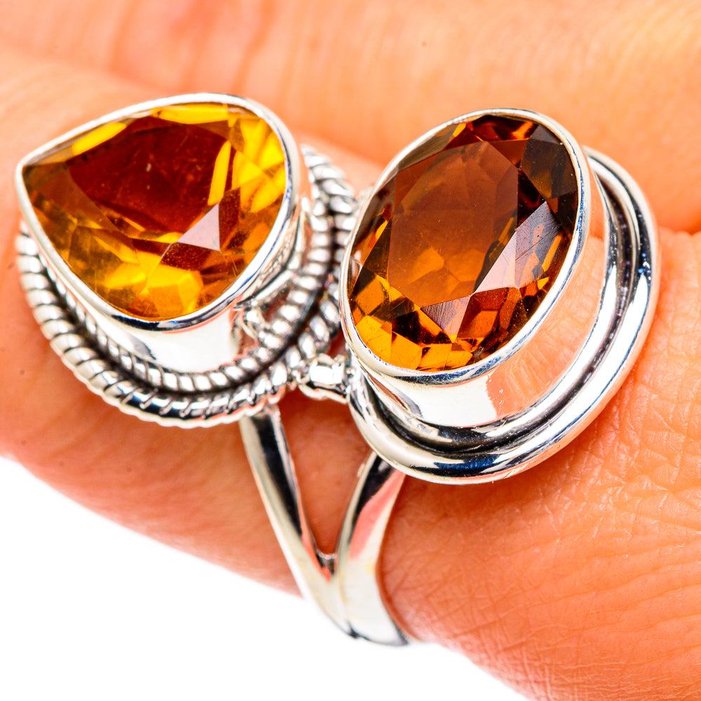 Mandarin Citrine Rings handcrafted by Ana Silver Co - RING86015