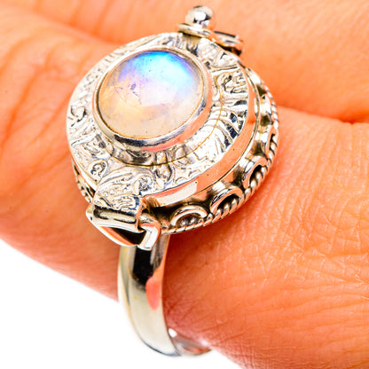 Rainbow Moonstone Rings handcrafted by Ana Silver Co - RING86019