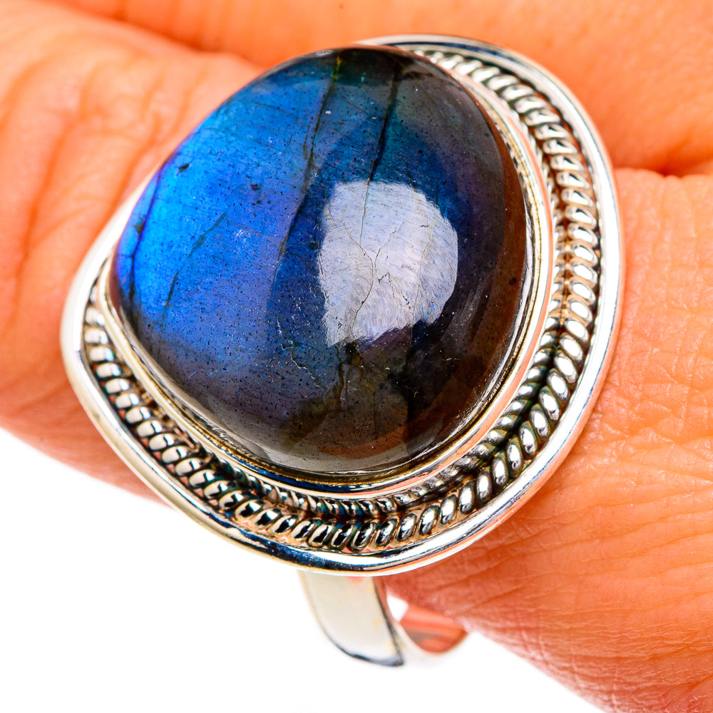 Labradorite Rings handcrafted by Ana Silver Co - RING86027
