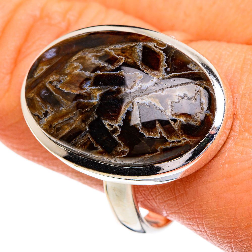 Turkish Tube Agate Rings handcrafted by Ana Silver Co - RING86034