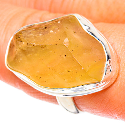 Libyan Desert Glass Rings handcrafted by Ana Silver Co - RING86036