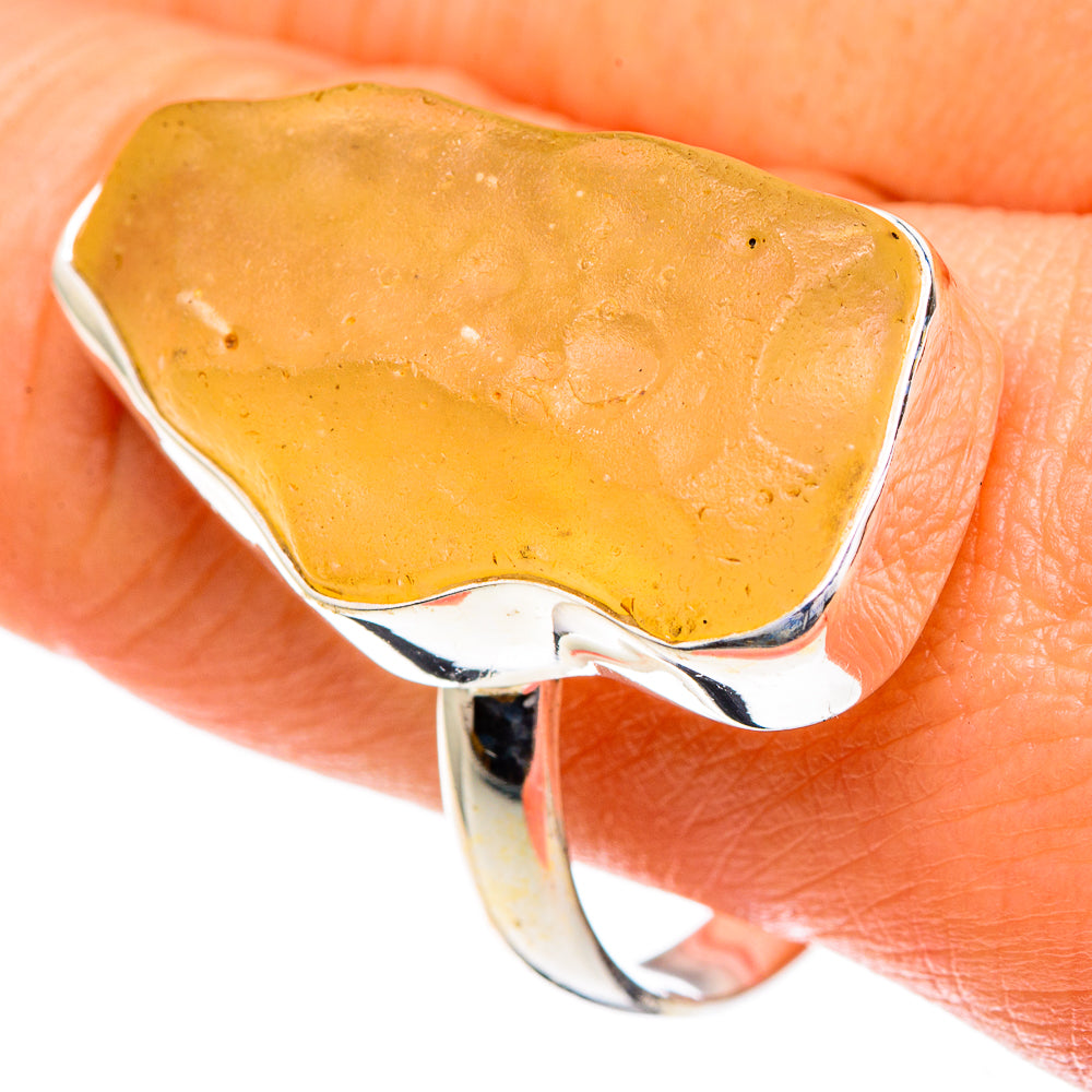 Libyan Desert Glass Rings handcrafted by Ana Silver Co - RING86038
