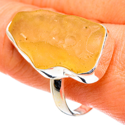 Libyan Desert Glass Rings handcrafted by Ana Silver Co - RING86038