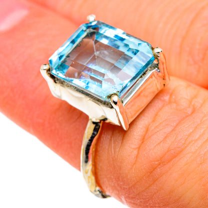 Blue Topaz Rings handcrafted by Ana Silver Co - RING86047