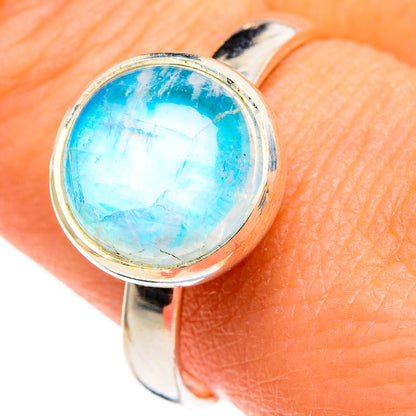 Green Moonstone Rings handcrafted by Ana Silver Co - RING86052