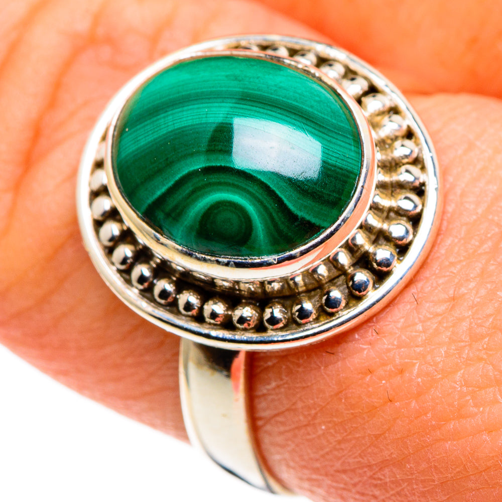 Malachite Rings handcrafted by Ana Silver Co - RING86053