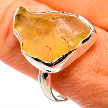 Libyan Desert Glass Rings handcrafted by Ana Silver Co - RING86062