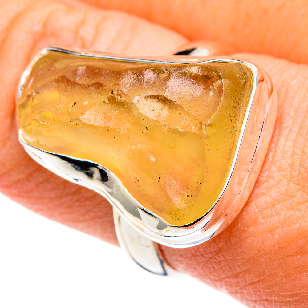 Libyan Desert Glass Rings handcrafted by Ana Silver Co - RING86064