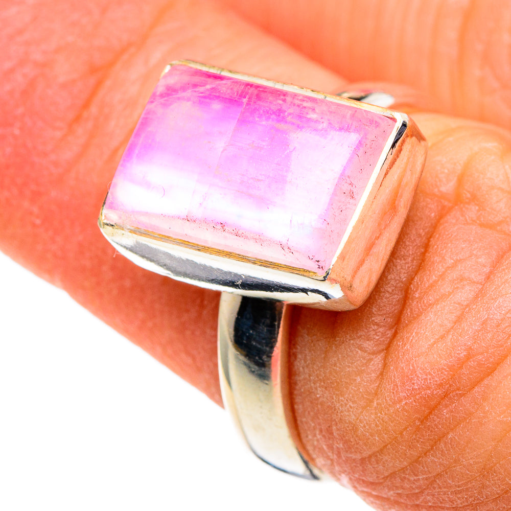 Pink Moonstone Rings handcrafted by Ana Silver Co - RING86066