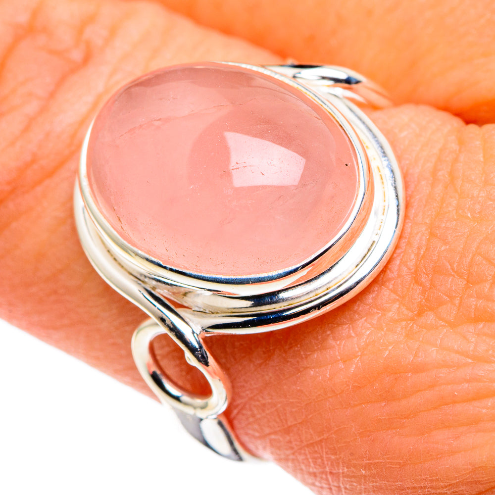 Rose Quartz Rings handcrafted by Ana Silver Co - RING86067