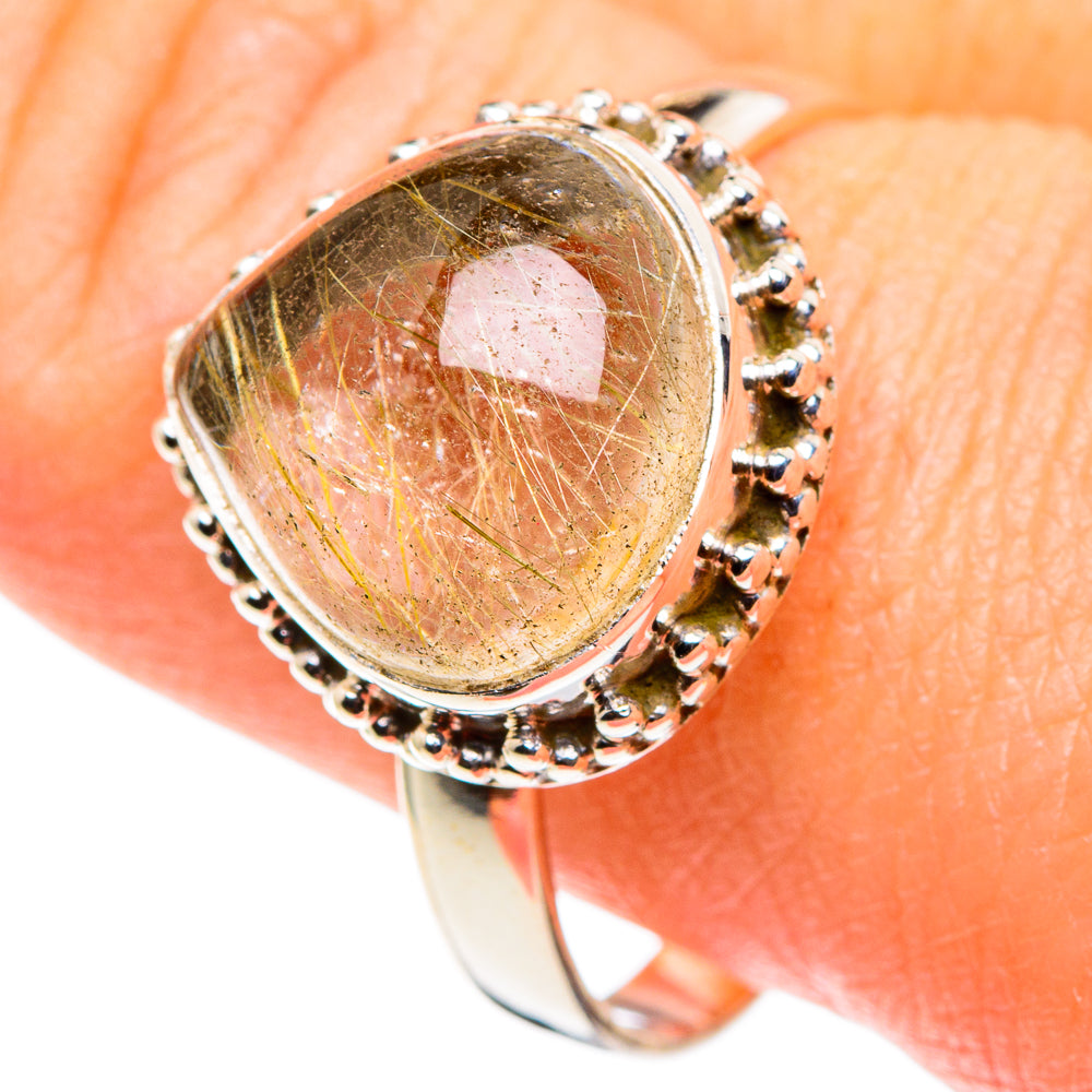 Rutilated Quartz Rings handcrafted by Ana Silver Co - RING86075