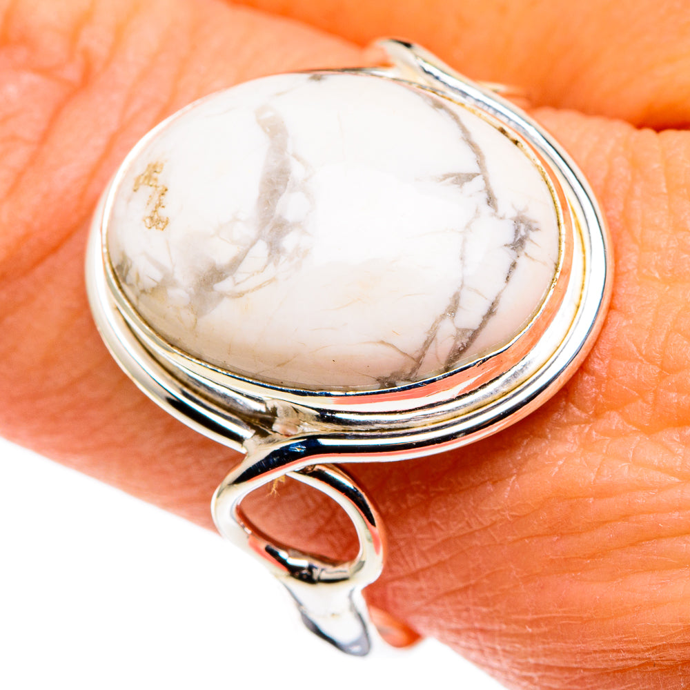 Howlite Rings handcrafted by Ana Silver Co - RING86079