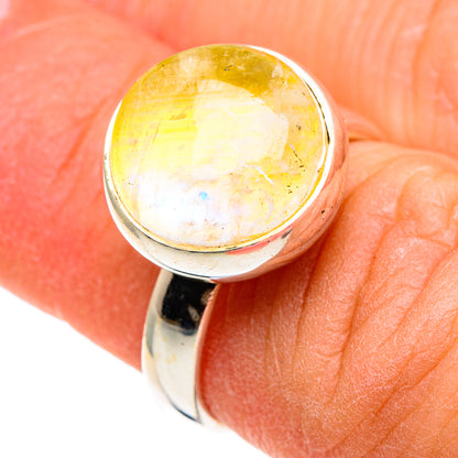 Yellow Moonstone Rings handcrafted by Ana Silver Co - RING86086