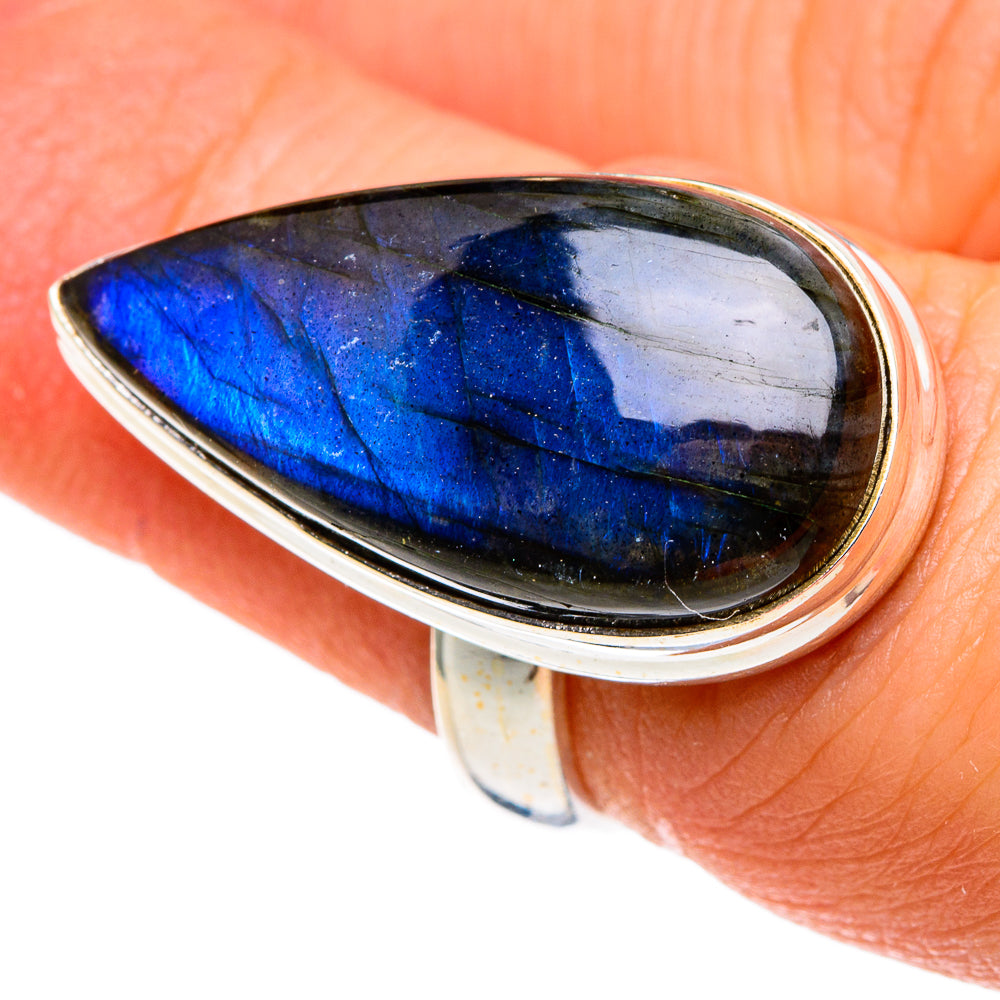 Labradorite Rings handcrafted by Ana Silver Co - RING86089