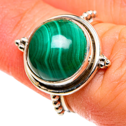 Malachite Rings handcrafted by Ana Silver Co - RING86093