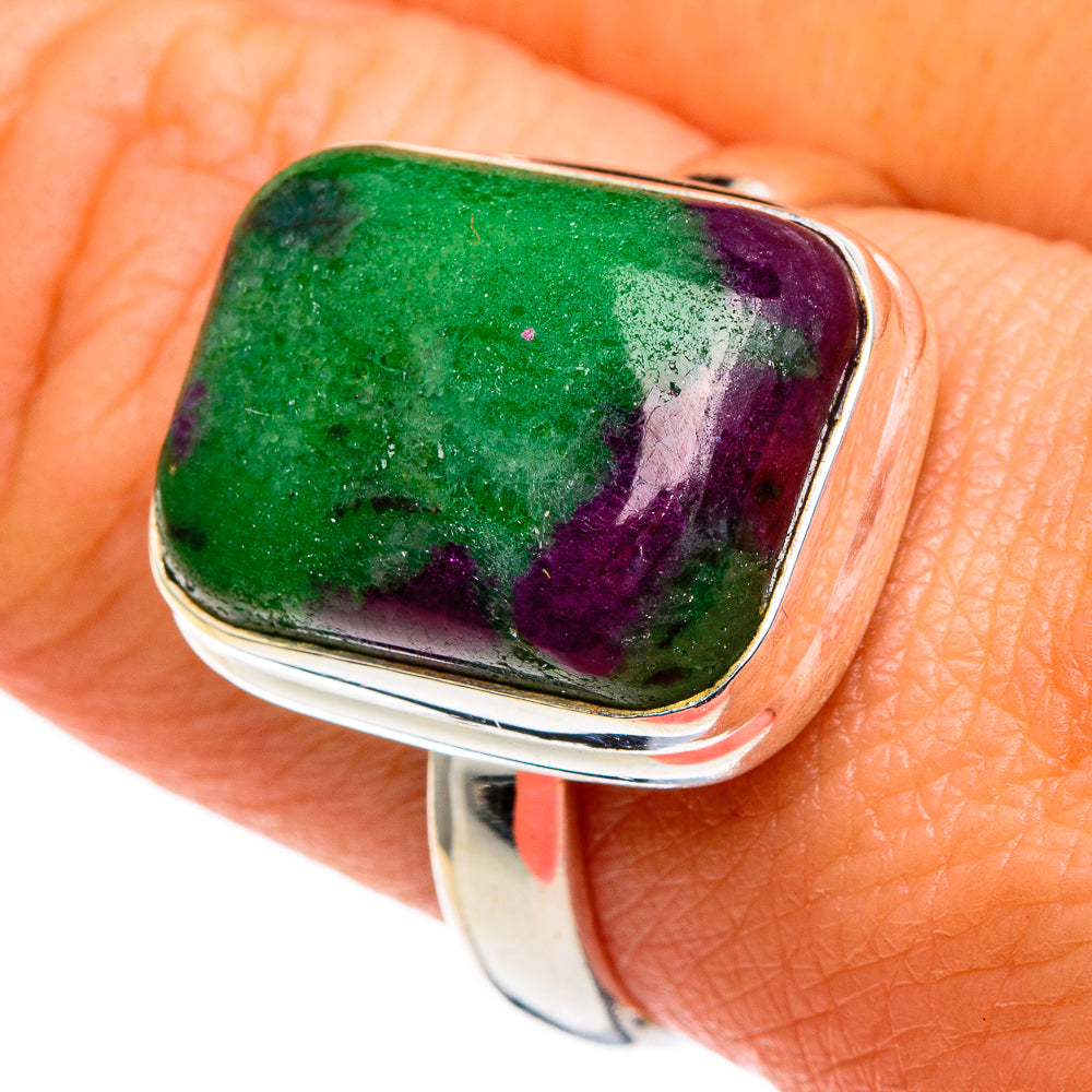 Ruby Zoisite Rings handcrafted by Ana Silver Co - RING86094