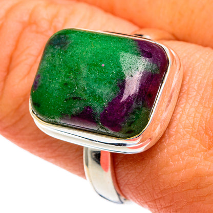 Ruby Zoisite Rings handcrafted by Ana Silver Co - RING86094