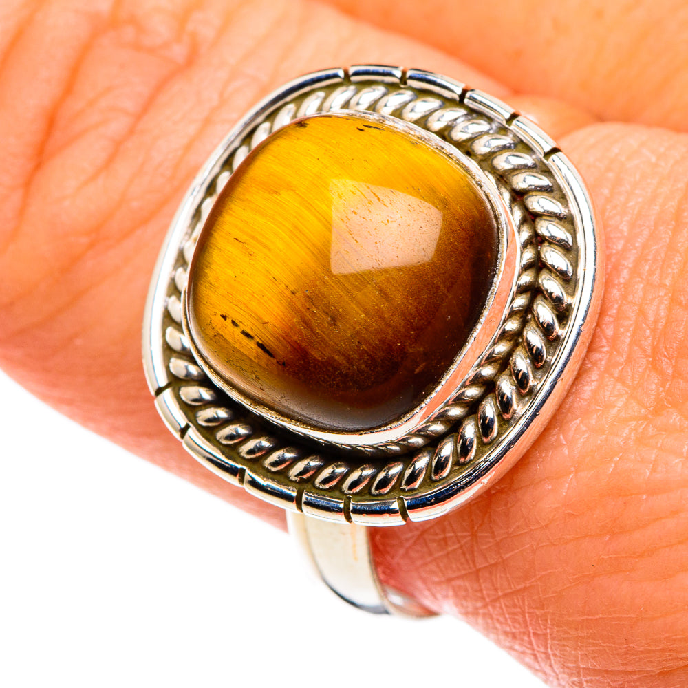 Tiger Eye Rings handcrafted by Ana Silver Co - RING86102