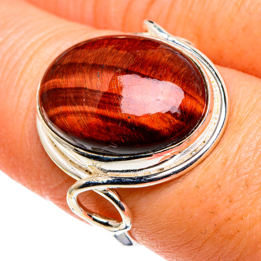 Red Tiger Eye Rings handcrafted by Ana Silver Co - RING86104