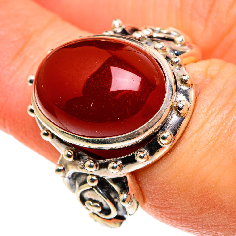 Red Onyx Rings handcrafted by Ana Silver Co - RING86106