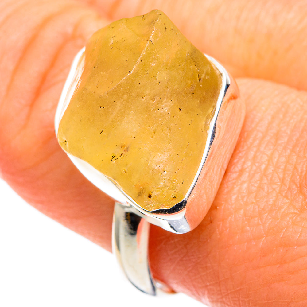 Libyan Desert Glass Rings handcrafted by Ana Silver Co - RING86107