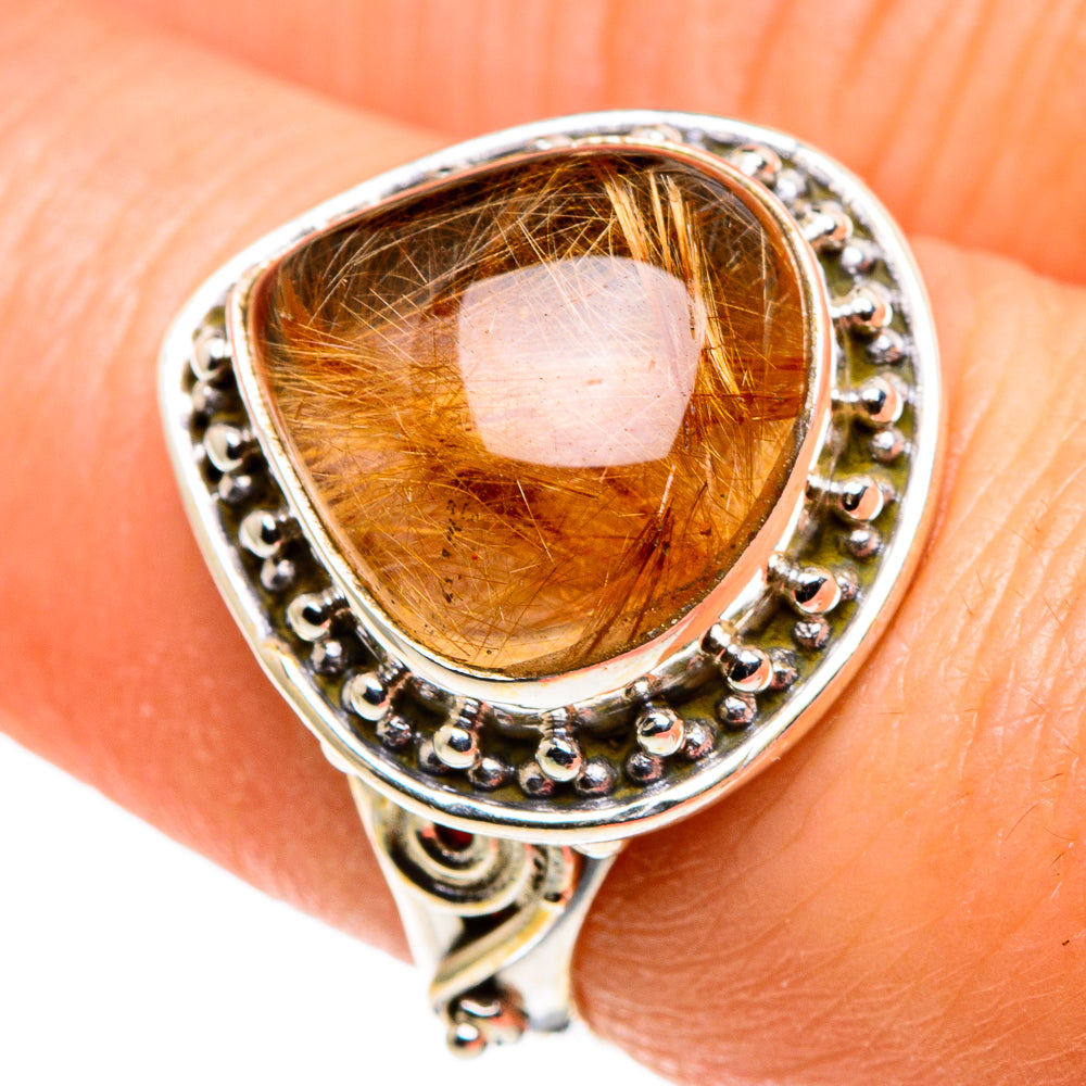 Rutilated Quartz Rings handcrafted by Ana Silver Co - RING86117