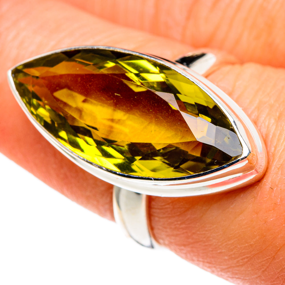 Olive Quartz Rings handcrafted by Ana Silver Co - RING86127