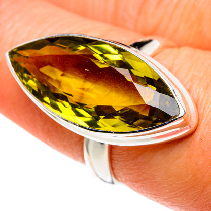 Olive Quartz Rings handcrafted by Ana Silver Co - RING86127