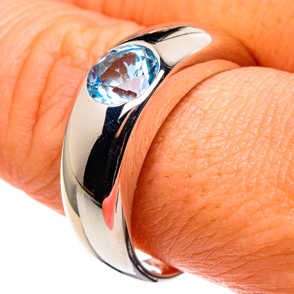 Blue Topaz Rings handcrafted by Ana Silver Co - RING86129