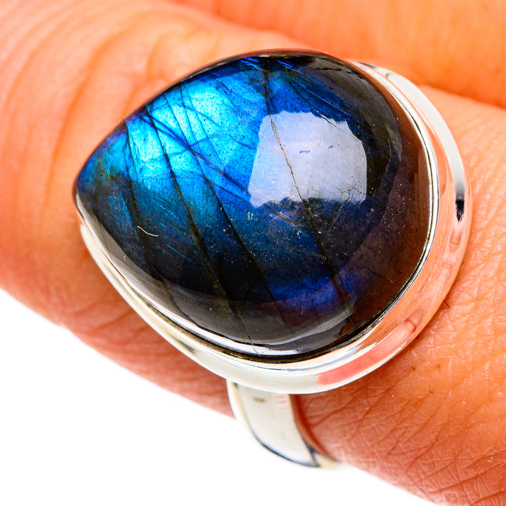 Labradorite Rings handcrafted by Ana Silver Co - RING86131