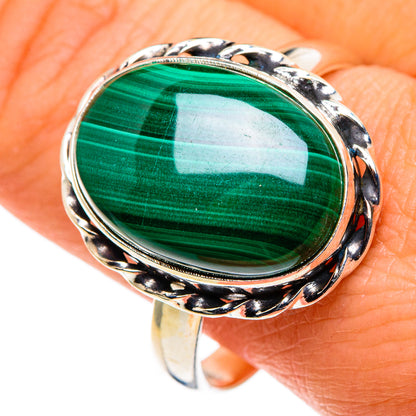 Malachite Rings handcrafted by Ana Silver Co - RING86137
