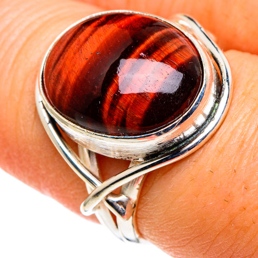 Red Tiger Eye Rings handcrafted by Ana Silver Co - RING86141