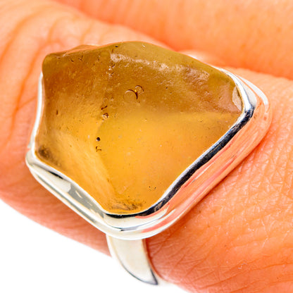 Libyan Desert Glass Rings handcrafted by Ana Silver Co - RING86147
