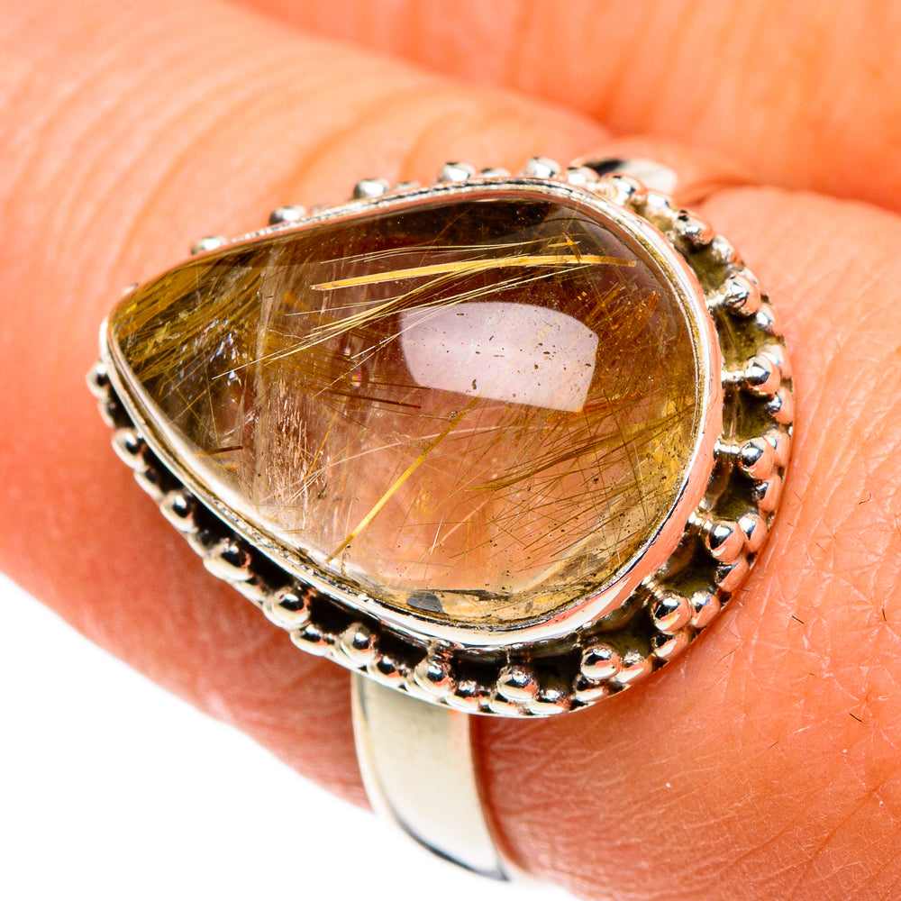 Rutilated Quartz Rings handcrafted by Ana Silver Co - RING86159