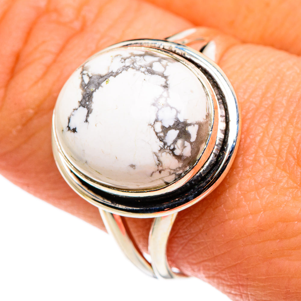 Howlite Rings handcrafted by Ana Silver Co - RING86163