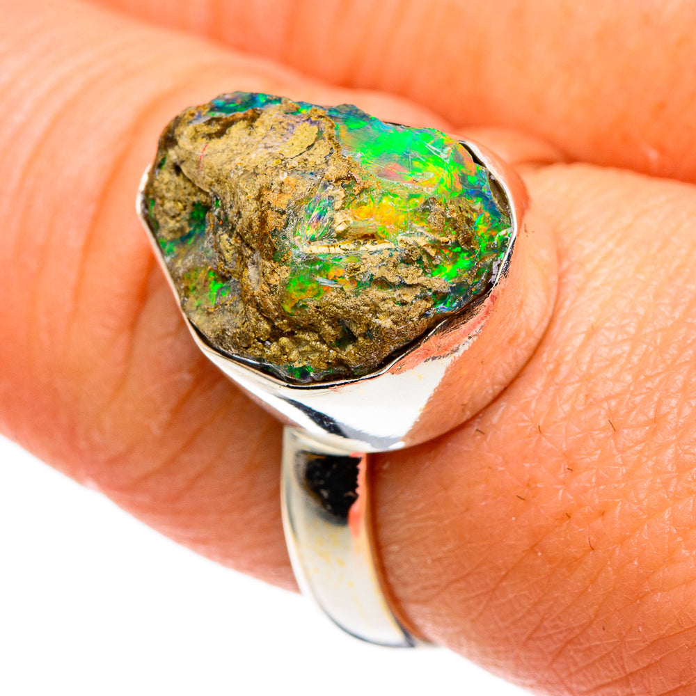 Ethiopian Opal Rings handcrafted by Ana Silver Co - RING86166