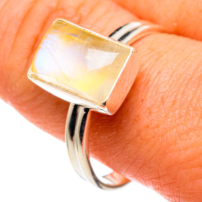 Yellow Moonstone Rings handcrafted by Ana Silver Co - RING86168