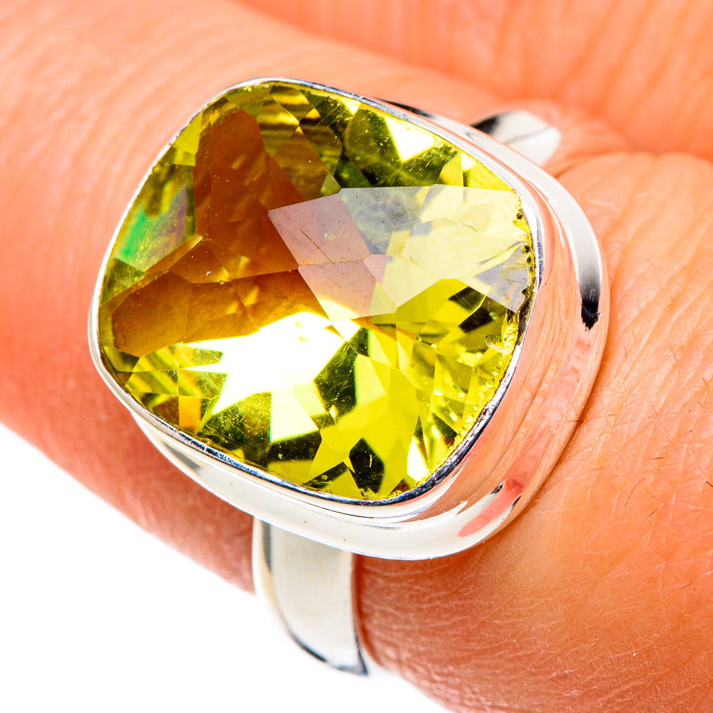 Olive Quartz Rings handcrafted by Ana Silver Co - RING86169