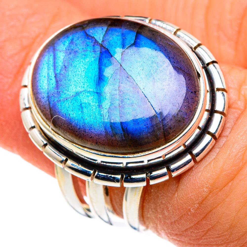 Labradorite Rings handcrafted by Ana Silver Co - RING86170