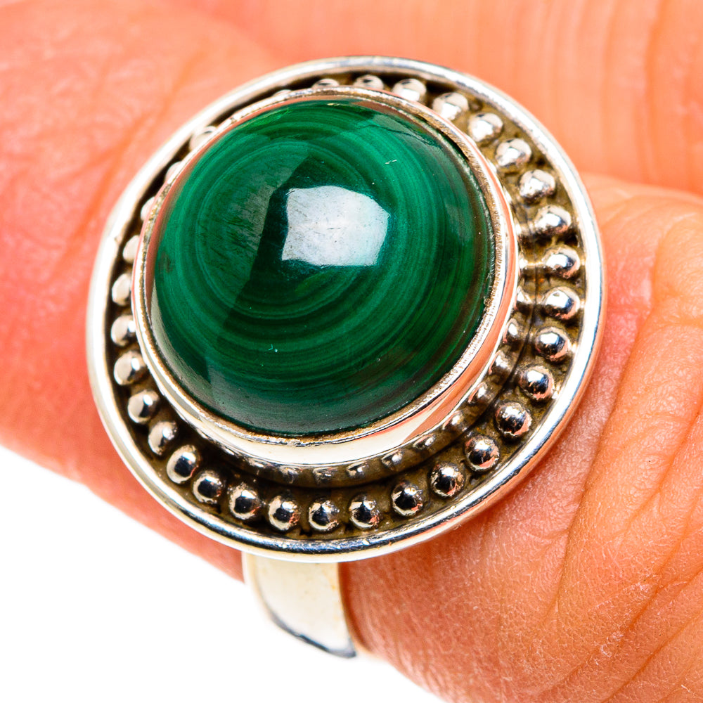 Malachite Rings handcrafted by Ana Silver Co - RING86177